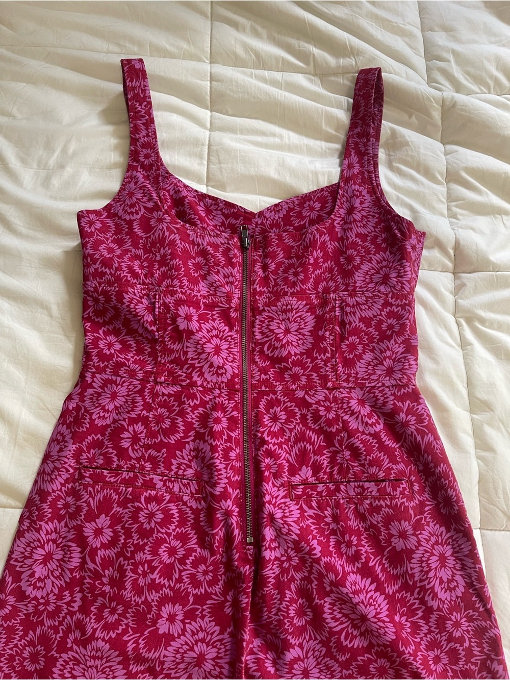 The Colette Pink Floral Wide-Leg Jumpsuit Size 8 - Picture 5 of 7